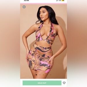 Pretty Little Thing mini halter dress